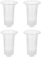 Beautyflier 6” Pack of 4 Clear Flower Pot Planter Plastic Orchid Pot with Holes Tall Plant Pots for Home Office Desk Garden Flower Shop Decoration...