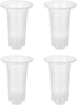 Beautyflier 6” Pack of 4 Clear Flower Pot Planter Plastic Orchid Pot with Holes Tall Plant Pots for Home Office Desk Garden Flower Shop Decoration...