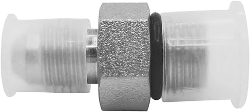 (4-PACK) 6400-04-05-O Hydraulic Hose Adapter Fitting 1/4" Male JIC 37° Flare (7/16"-20UNF) × 5/16" Male O-Ring Boss (1/2"-20UNF) SAE Straight Pipe...