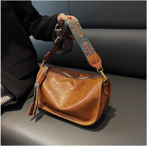 Soft Leather Crossbody Purse Bag for Women,Vintage Shoulder Handbags,Women Purses with Shoulder Strap...
