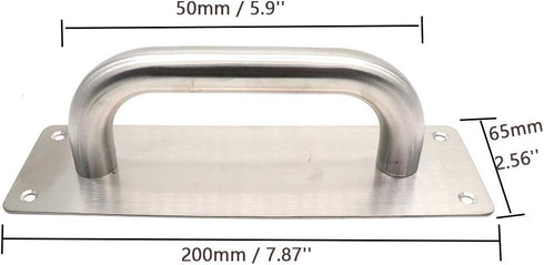 2 Pcs Stainless Steel Pull Push Door Handle Plate for Wooden Door Composite Door,200x65mm/7.8''x2.55''...