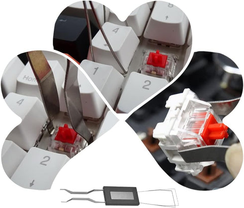 Keyboard Puller Stainless Steel Keycap Removal Tool Professional Key Axis Remover for Mechanical Keyboard Removing...