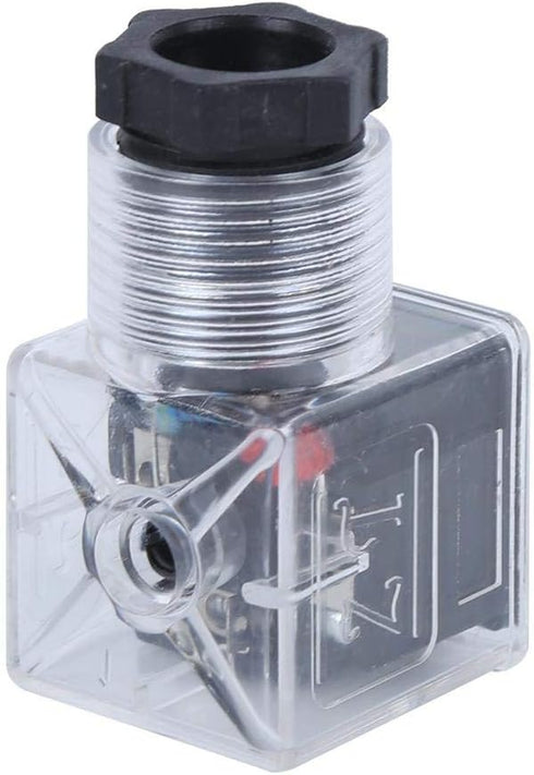 5Pcs Hydraulic Solenoid Valve Solenoid Coil Plug, Transparent Universal With Light Without Wire DC24 (5 Sold At a Time)...