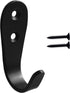MsBong 12 Pcs Black Coat Hooks for Wall, Heavy Duty Hooks for Hanging Coats No Rust Hooks Wall Mounted with Screws for Key, Towel, Bags, Cup, Hat ...