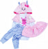 Reborn Baby Dolls Clothes Cute Rabbit Outfits Suitable for 19-24inch Newborn Reborn Baby Doll Girl Clothes Accessories 4 Pieces Set Baby Clothing ...