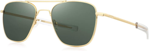 FEISEDY Mens Aviator Sunglasses Polarized Military Pilot Frame with Bayonet Temples B2623...