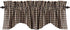 Heritage House Check Scalloped Black and Nutmeg 72" x 15.5" Lined Cotton Valance by Raghu...