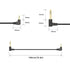 90 Degree 1/8 to 1/4 Stereo Audio Cable, Right Angle 3.5mm TRS Male to 6.35mm TRS Male Aux Cord for Guitar, Keyboard Piano, Laptop, Speaker and Am...
