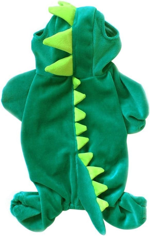 MEATCARE Dog Dinosaur Pattern Clothing Green Pet Clothing Suitable for Small and Medium Sized (Large)...