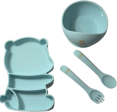 ARIALASQUALITY -Silicone Baby Feeding Baby Plates Bowls-Dishes Toddler Cup-Suction Plates for Baby-Bebe Sets Silicone-Baby Plate-Baby Suction Plat...