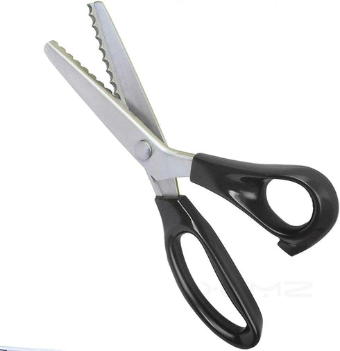 Dressmaking Sewing Craft Scissors, Professional Stainless Steel Pinking Shears Comfort Grip, Serrated & Scalloped Blades Cut Tailor Decorative Too...