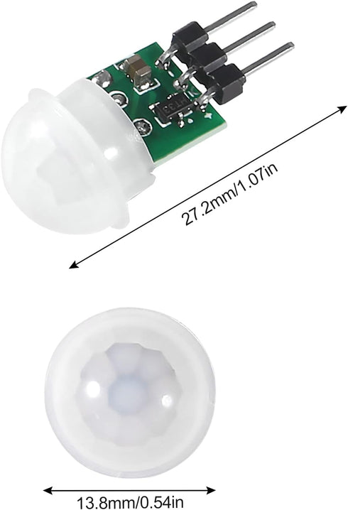 6PCS AM312 Mini Human Sensor Module, HC-SR312 Pyroelectric Infrared PIR Motion Automatic Detector DC 2.7 to 12V with 10pin Wire for Arduino...