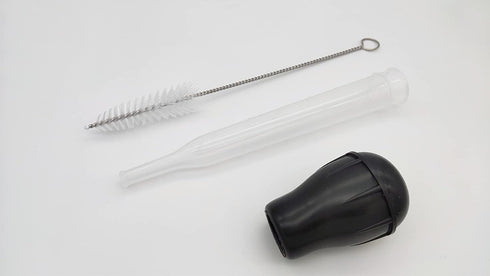 Turkey Baster Set, Turkey Injector Syringe with Cleaning Brush, Syringe Baster for Cooking - 11.5 inch Baster with Measurments for BBQ Grill Bakin...
