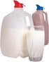 Jokari Milk Spout Pouring Gadget – 4 Spouts Total (2 Packs) – Easy Pour Spout for Gallon Milk Jugs and Juice Bottles, Push-Button Lid with Fast Se...