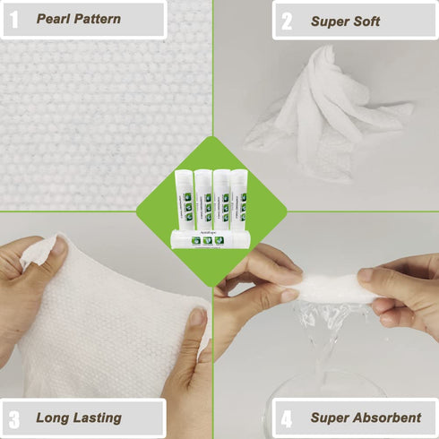 Compressed Cleaning Wipes Travel Reusable Face Towels Coin Tissues 50 Pieces with 5 Carrying Cases...