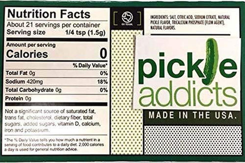 Pickle Salt (3 Pack + Sticker) - Pickle Snack Salt Dill Pickles Flavored Seasoning Salts 3 Shakers + I Love Pickles Heart Sticker...