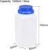 uxcell Plastic Lab Chemical Reagent Bottle 1000ml/34oz Wide Mouth Sample Sealing Liquid Storage Container Blue...