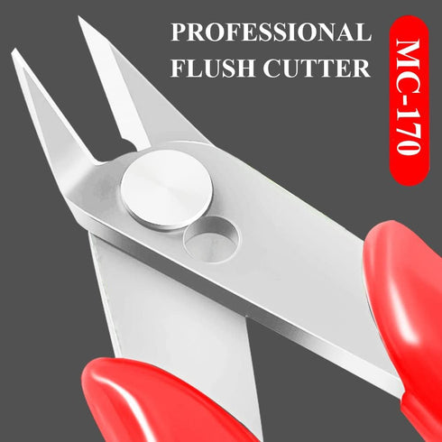 2 Pack Flush Cutters MC-170, MONVICT Wire Cutters 5 Inch Side Cutting Pliers Precision Cutter Tools Ultra Sharp Micro Wire Cutters for Cables Wire...
