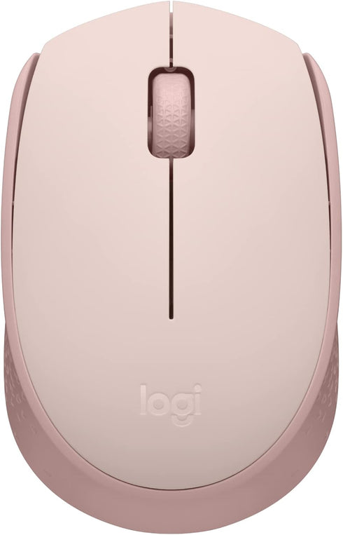 Logitech M170 Wireless Mouse for PC, Mac, Laptop, 2.4 GHz with USB Mini Receiver, Optical Tracking, 12-Months Battery Life, Ambidextrous - Rose...