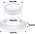 Cinvo 3 Set Umbrella Hole Ring Plug 2 Inch Patio Table Hole Ring with Cap Transparent Silicone Ring for Standard Table Hole Replacement (3 Hole Ri...