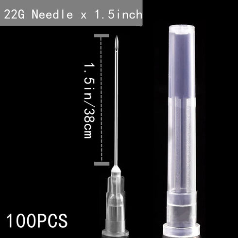 100Pack 22Ga 1.5 Inch/38mm Disposable Lab Utensils Individually Sealed Wrapped...