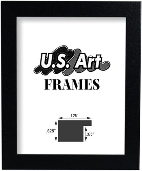 13x19 - Inch Picture Frame, Smooth Wrapped Finish, 1.25 - Inch Wide Flat, Satin Black, 100% American Wood Composite MDF...
