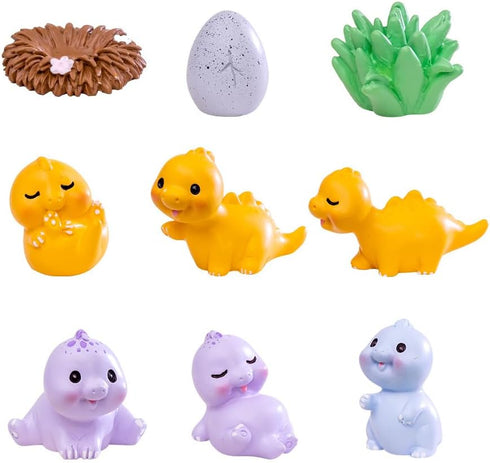 18 PCS Mini Resin Dinosaur Figures Set,Miniature Fairy Garden Accessories, Including Fairy Garden Animals, Mini Garden Houses and DIY Fairy Garden...