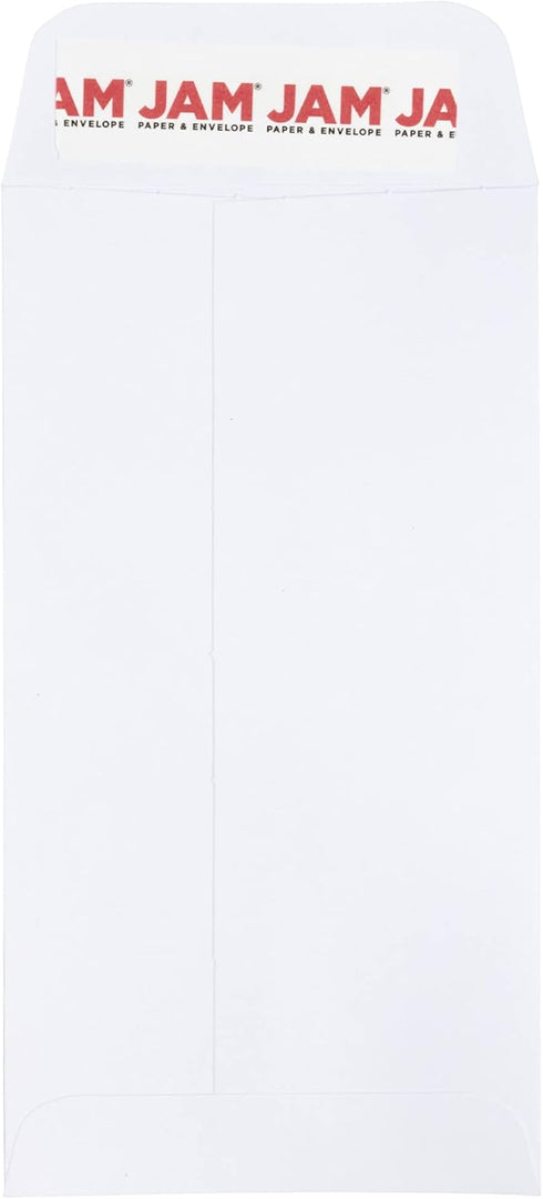 JAM PAPER #7 Coin Business Envelopes with Peel and Seal Closure - 3 1/2 x 6 1/2 - White - 50/Pack...