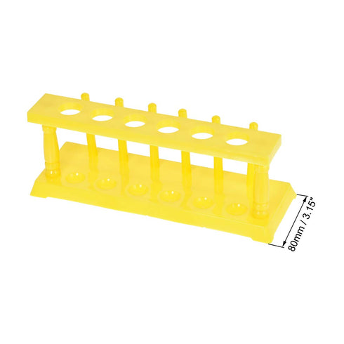 uxcell Test Tube Holder Rack 6 Wells 6 Pins for 18-21mm Tubes Yellow 2Pcs...