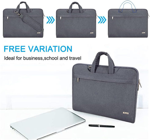 Voova Laptop Sleeve Shoulder Bag 13 13.3 14 Inch, Waterproof Carrying Case Compatible with Macbook Air 13 M1/M2, MacBook Pro 13/14, 13.5 Surface L...