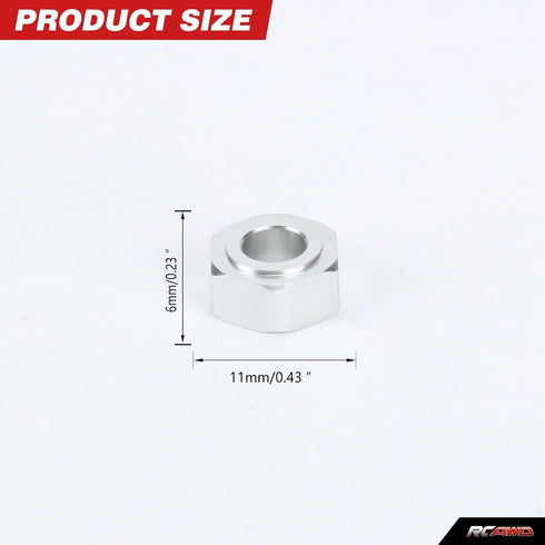 RCAWD Baja Rey Wheel Hex Hub for Losi 1/10 Baja Rey 4WD 1/10 Hammer Rey U4 Rock Racer Upgrades Part...