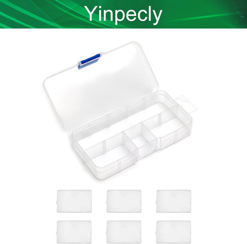 Yinpecly Component Storage Box 130x70x22mm Adjustable Divider 10 Grids Removable Compartment PP Organizer for Jewelry Beads Earring Container Tool...