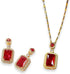 Women Jewelry Set Rhinestone Zircon Emerald Pendant Necklaces & Earrings Set 925 Sterling Silver Created...