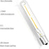 Bonlux LED T6.5 Exit Sign Clear Light Bulbs, 2W E17 Intermediate Base T6.5 LED Appliance Bulb (20W Incandescent Equivalent) for Refrigerator Freez...