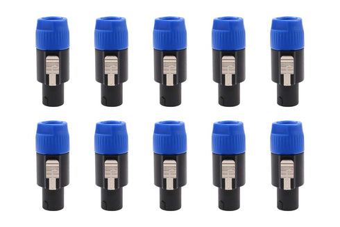 MOTOKU 10PCS Speakon 2 Pin Male Plug Compatible Audio Cable Connectors 2 Pole NL2 Compatible with Speaker/Amplifier...