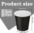 3 oz Paper Cups, Black Mouthwash 50 Count Disposable Bathroom Cups, Disposable Espresso Cups Small Paper Cups for Party,Picnic,Travel,Espresso and...