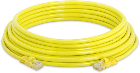Cmple Cat5e Network Ethernet Cable - Computer LAN Cable 1Gbps - 350 MHz, Gold Plated RJ45 Connectors - 25 Feet Yellow...
