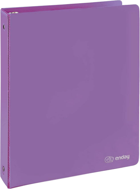 3 Ring Binder 1.5 Inch Purple, 1 ½ inch Binder Clear View Cover with 2 Inside Pockets, Colored School Supplies Office and Home – by Enday...