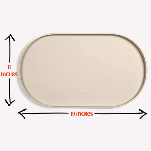 DogBuddy Dog Food Mat - Waterproof Dog Bowl Mat, Silicone Dog Mat for Food and Water, Pet Food Mat with Edges, Nonslip Dog Feeding Mat, Dog Food M...