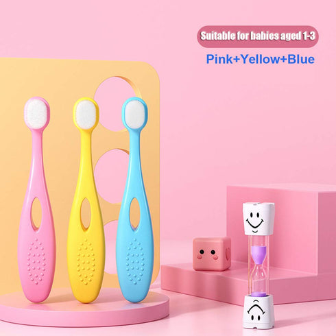 EasyHonor Baby Toothbrush for Age 1-3 Years Old, Extra Soft Toothbrush with 10000 Floss Bristle for Toddler Gum Care. (4Pcs)...