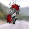 Butterfly Sunflower Letters Cross Car Pendant Car Hanging ornaments Car Mirror Hanging Accessories Christian Cross Rearview Mirror Accessories Car...