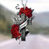Butterfly Sunflower Letters Cross Car Pendant Car Hanging ornaments Car Mirror Hanging Accessories Christian Cross Rearview Mirror Accessories Car...