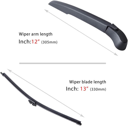 Replacement for BMW X3 F25 2011-2017, Rear Windshield Wiper Arm Blade Set - OTUAYAUTO Factory OEM Style...