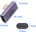 RIIEYOCA 8K 90 Degree USB C 4.0 Male to Female Adapter, 240W 40Gbps Transmission Speed 8K 60HZ, LED Lights Designed for Tablets, Laptops, Phones, ...
