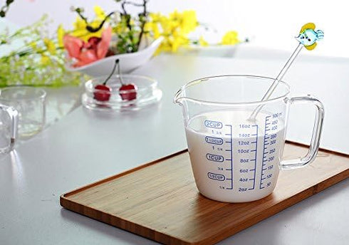 2 Cup Borosilicate Glass Measuring Cup With 50ML Intervals Scale New Kitchen Accessories Easy Measure Liquid Powder Milk Cups...