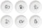 FUYU 6pcs Cute Cat Ceramic Sauce Plate, Snack Plate, Side Dish, 4 inches...