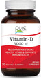 Pure Essence Labs Vitamin D - 5000 IU of Vitamin D from 100% Pure Cholecalciferol - 30 Vegetarian Capsules...