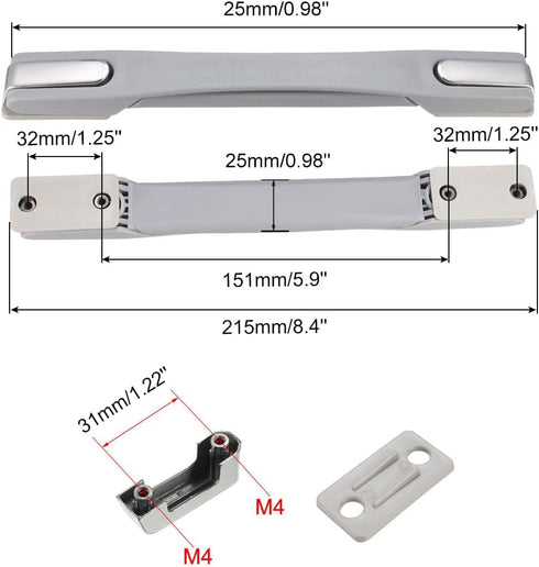 uxcell Luggage Handle, 220mm Long Strap Grip Replacement for Suitcase Case Gray...