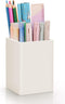 Pen Holder for Desk,Nordic Elegance Square Silicone Pencil Holder Soft Minimalist Desk Pen Cup Stand Waterproof Multifunctional Office Supplies fo...