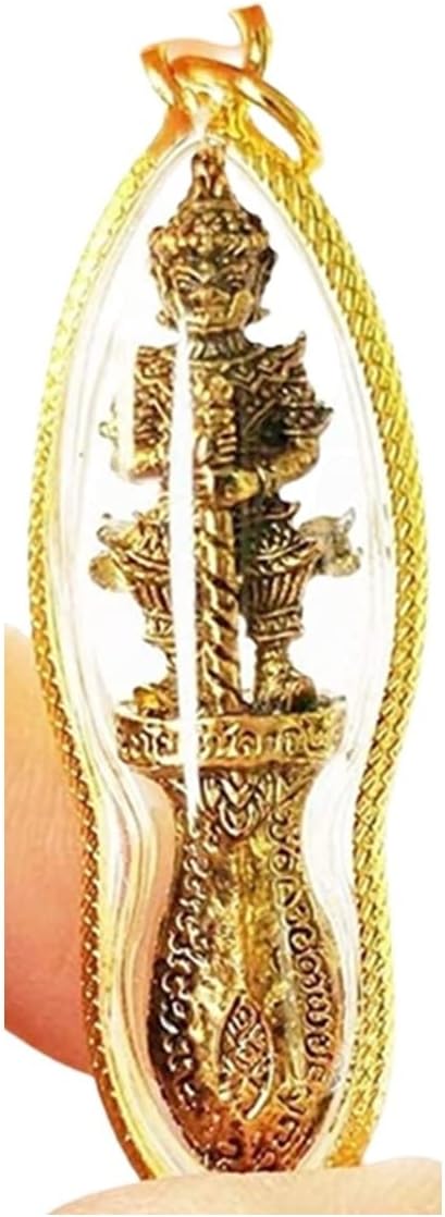 Thai Magic Amulet Power Wessuwan Giant God Statue Waterproof Pendant & Pha Yant Wessuwan Giant God Talisman Cloth Mantra Protection Danger Evil Sp...